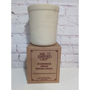 The Pampered Chef Stoneware Bread Baking Crock Never Used In Original Box
